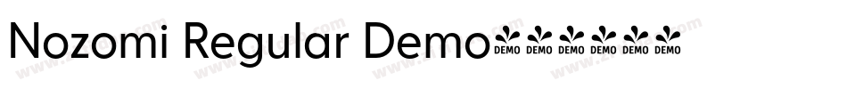 Nozomi Regular Demo字体转换